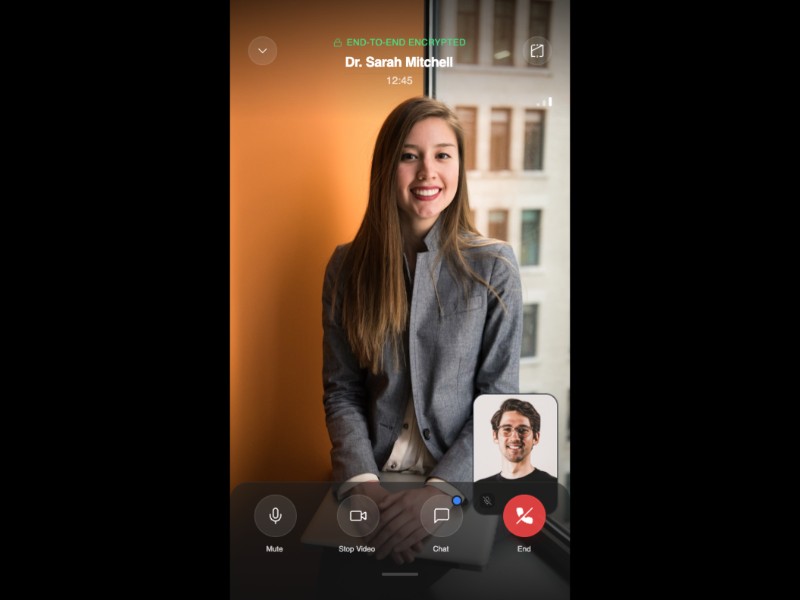 Preview for Telehealth Video Call UI Template