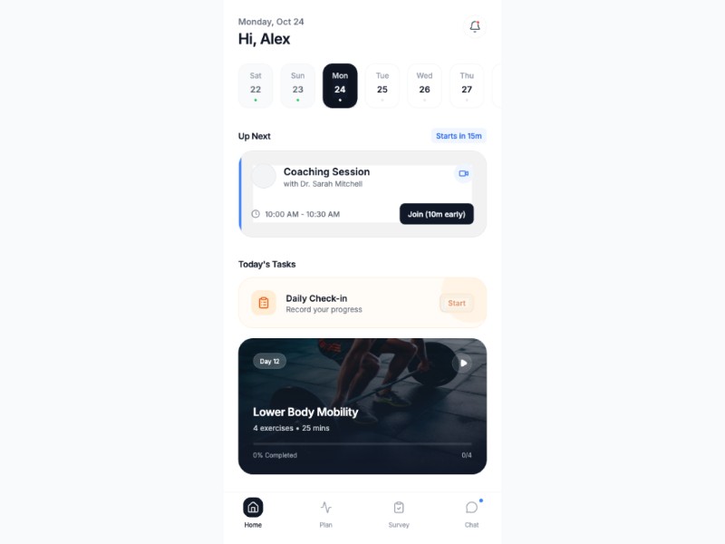 Preview for Rehab & Recovery App UI Template