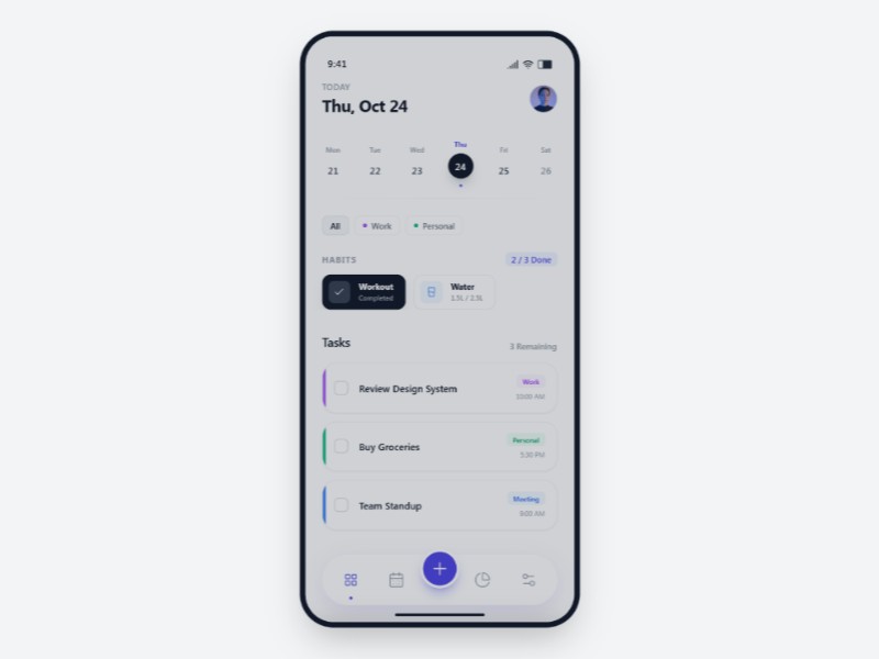 Preview for Task Master Mobile UI Template
