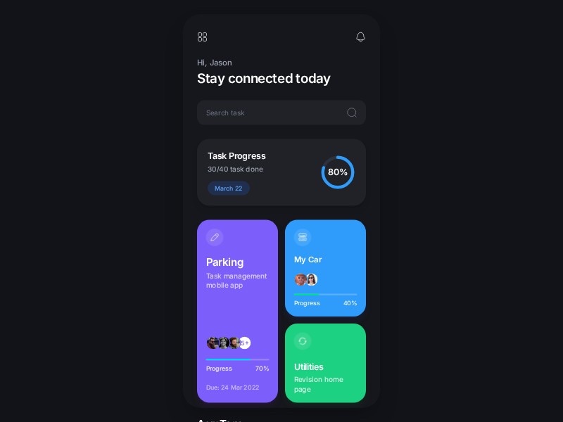 Preview for Task & Pet Dashboard UI Template