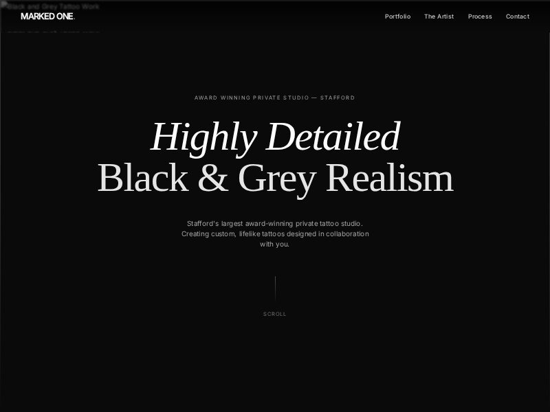 Preview for Tattoo Studio Landing Page Template