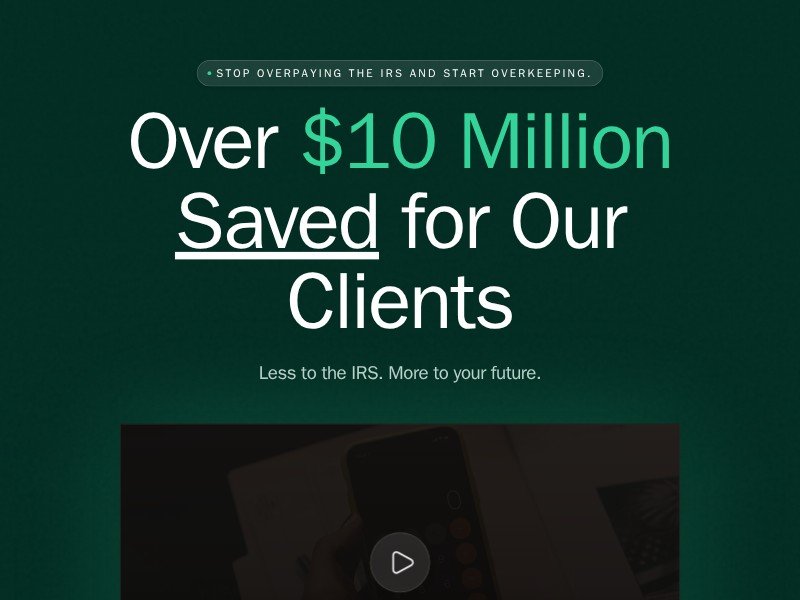 Preview for Tax Services Landing Page Template