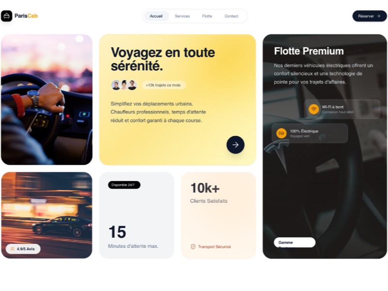 Preview for Taxi Booking Landing Page Template