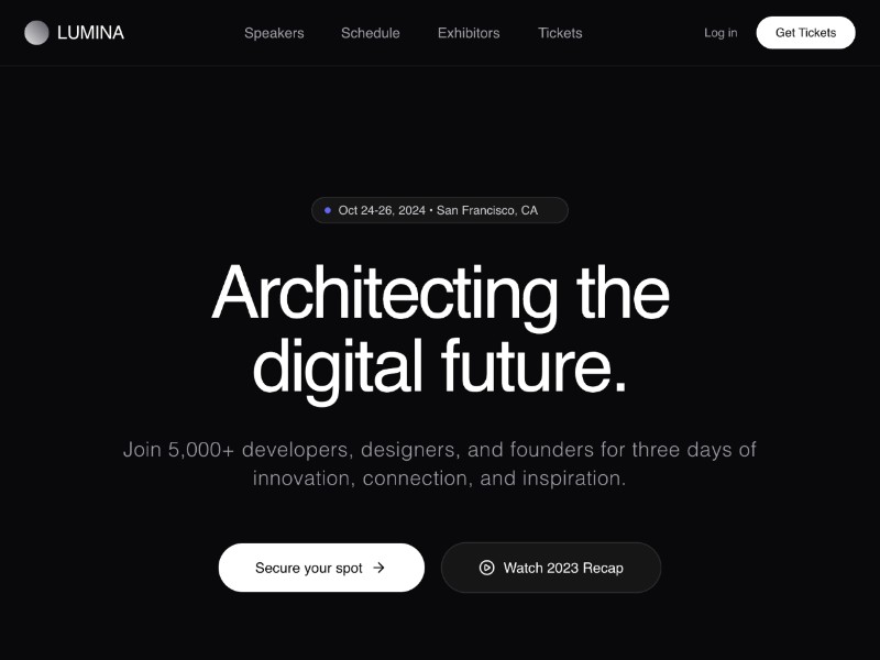 Preview for Tech Conference Landing Page Template