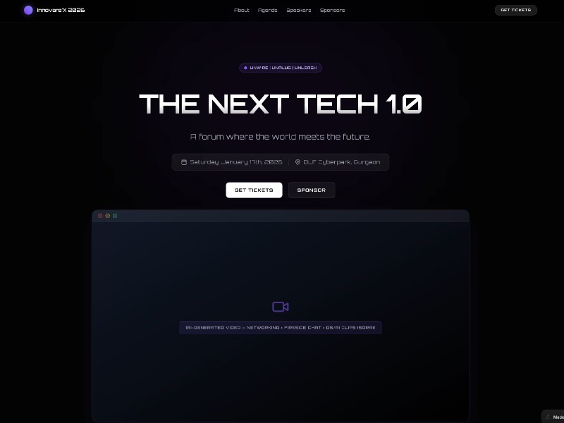 Preview for Tech Conference Landing Page Template