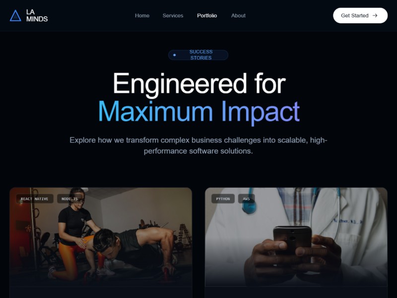 Preview for Software Agency Portfolio Landing Page Template