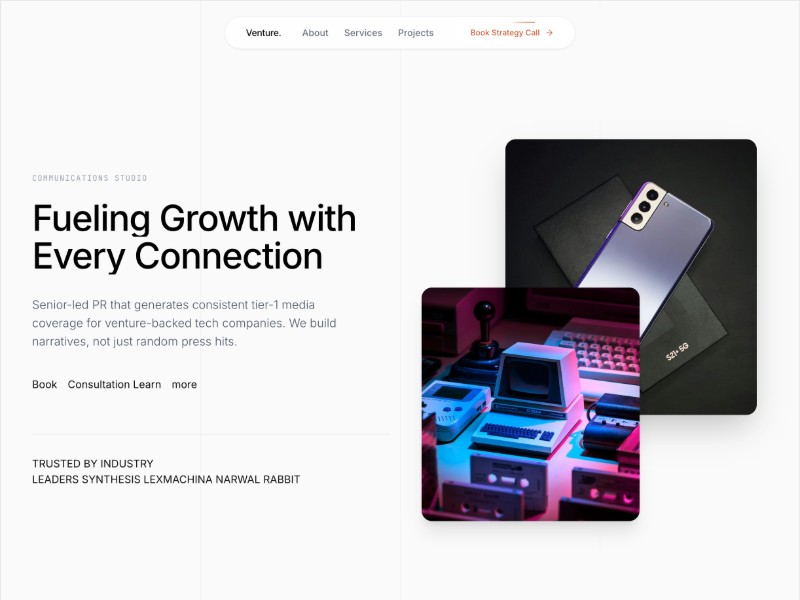 Preview for Tech PR Agency Landing Page Template