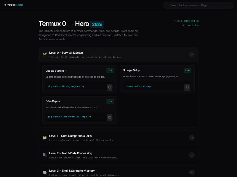 Preview for Termux Command Library Template