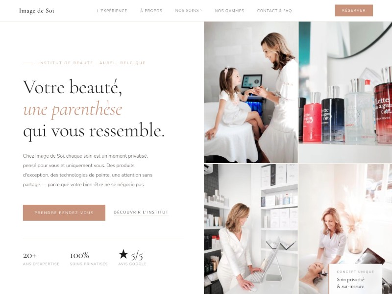 Preview for Beauty Institute & Wellness Landing Page Template