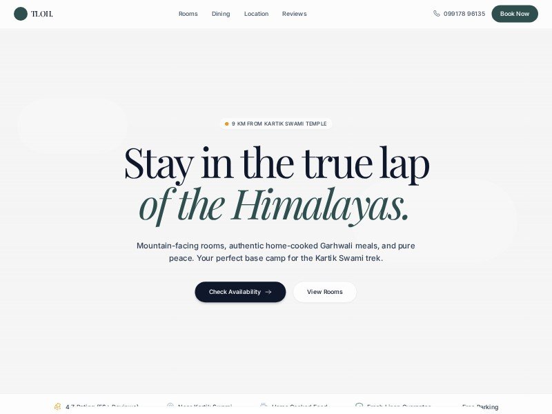 Preview for Himalayan Homestay Booking Landing Page Template