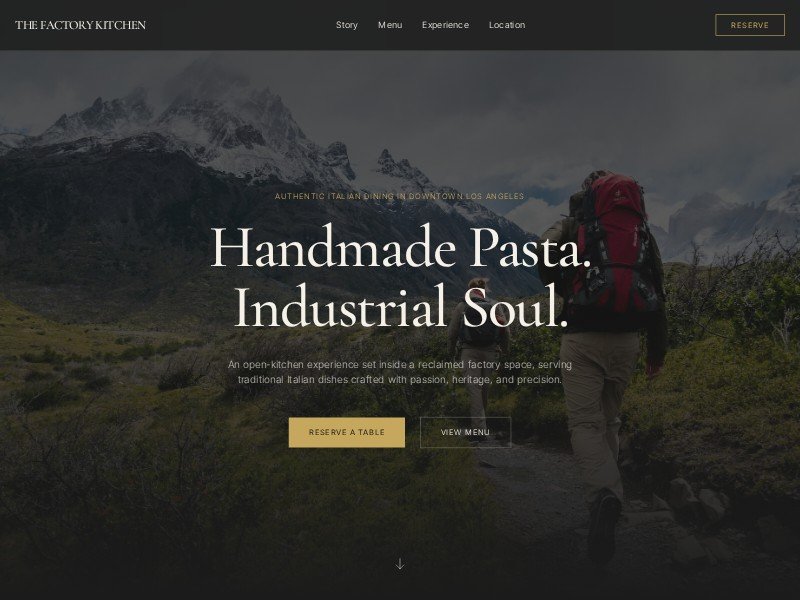 Preview for Italian Restaurant Landing Page Template