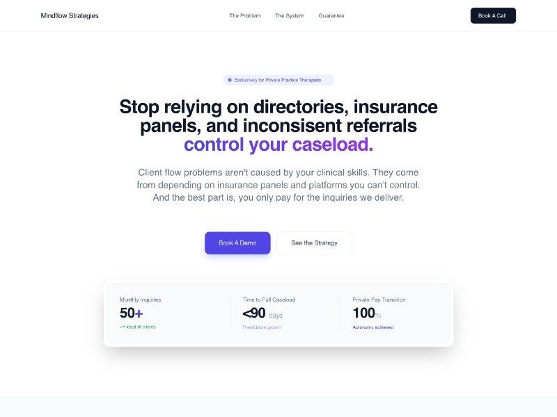Preview for Therapist Marketing Landing Page Template