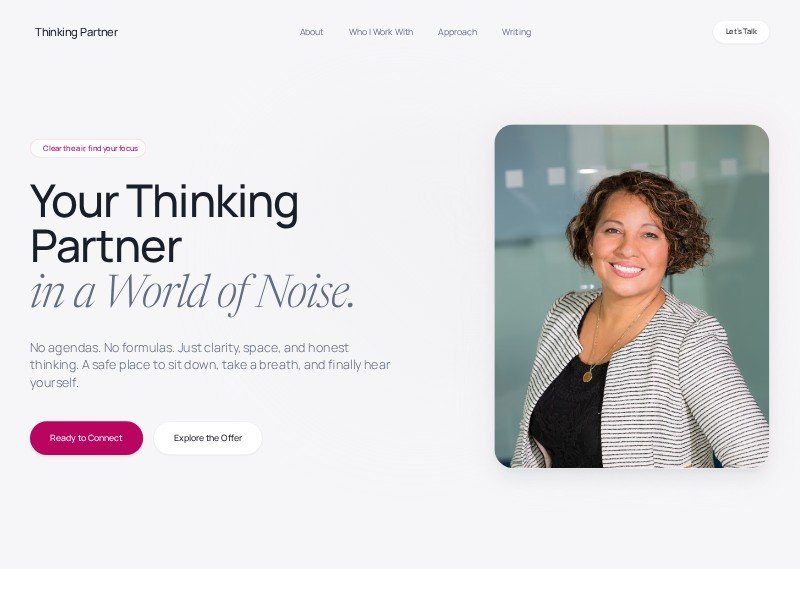 Preview for Thinking Partner Coaching Landing Page Template