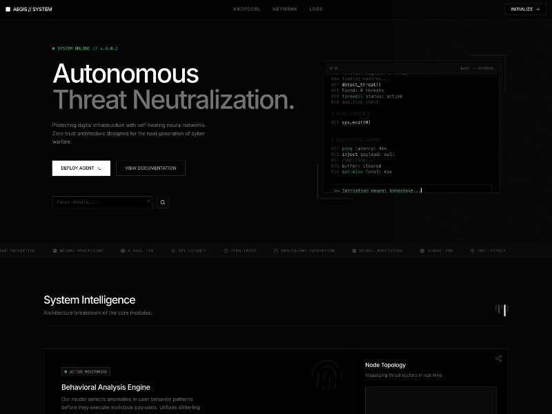 Preview for AI Security Landing Page Template