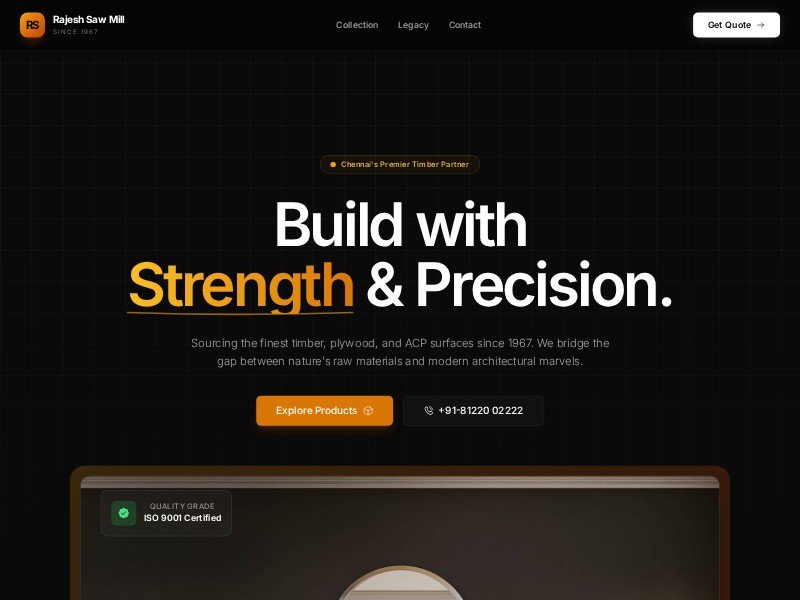Preview for Timber & Surfaces Business Landing Page Template