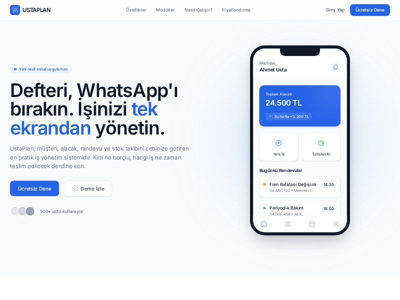 Preview for Trades Business Management Landing Page Template