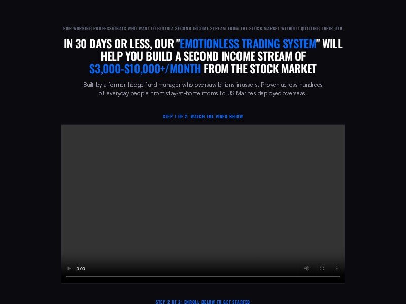 Preview for Trading Mentorship Landing Page Template