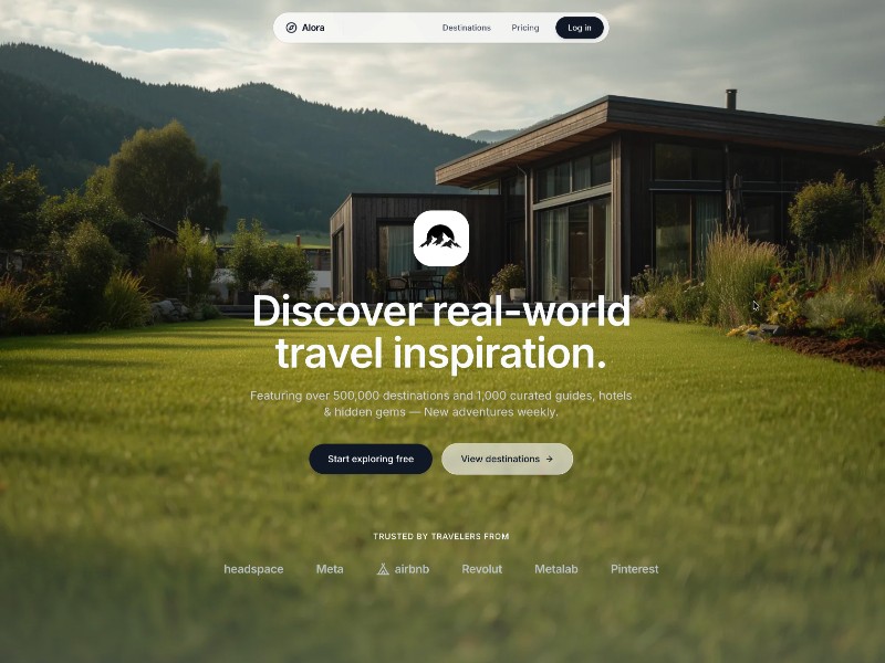 Preview for Travel Inspiration Landing Page Template