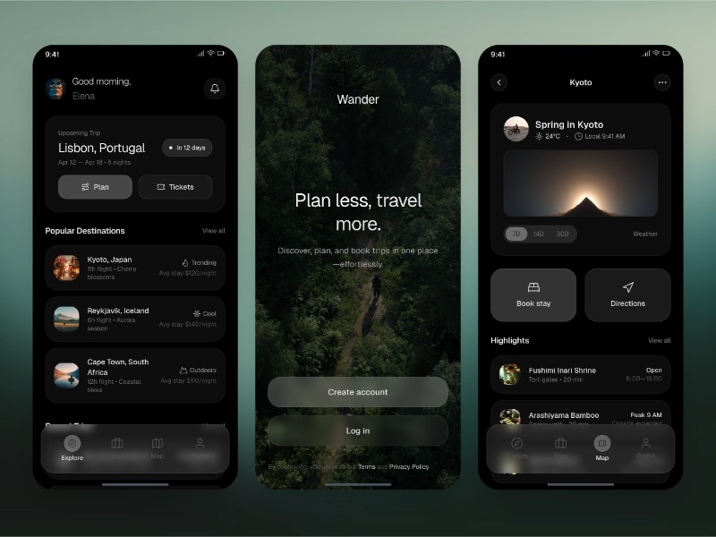 Preview for Travel Planning App Template