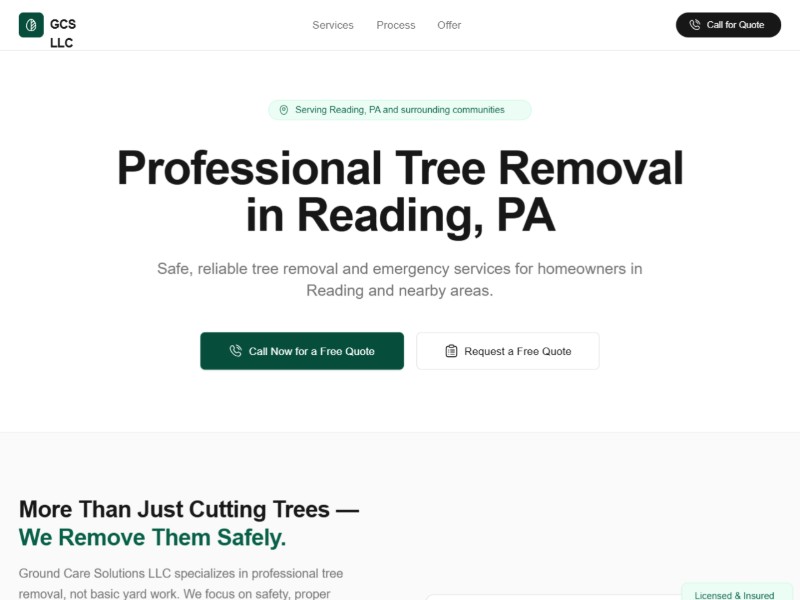 Preview for Tree Removal Service Landing Page Template