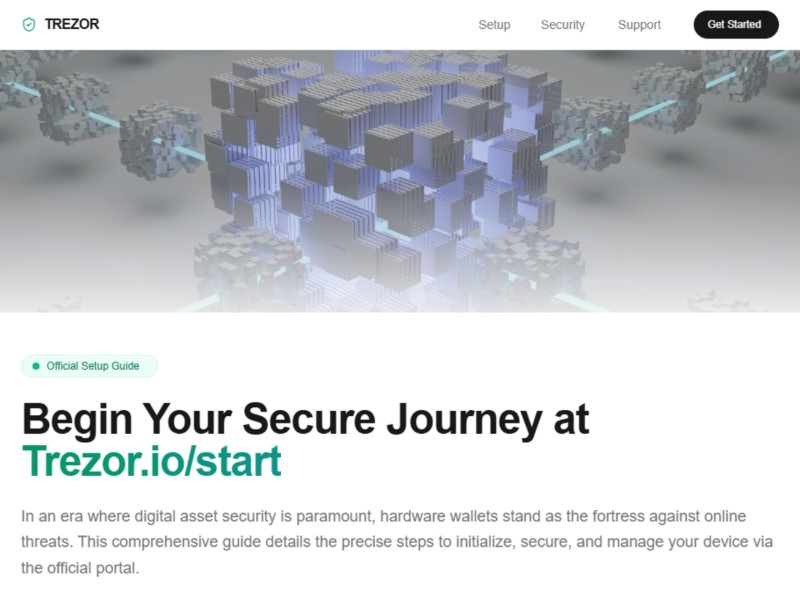 Preview for Trezor.io/Start® | Official Setup Page | Hardware® Wallet