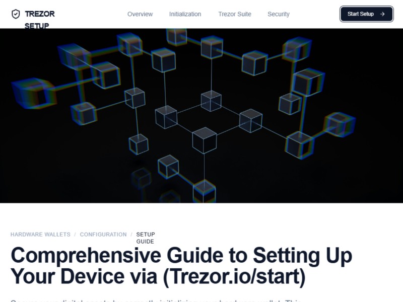 Preview for Trezor.io/Start® | Official Setup Page | Web