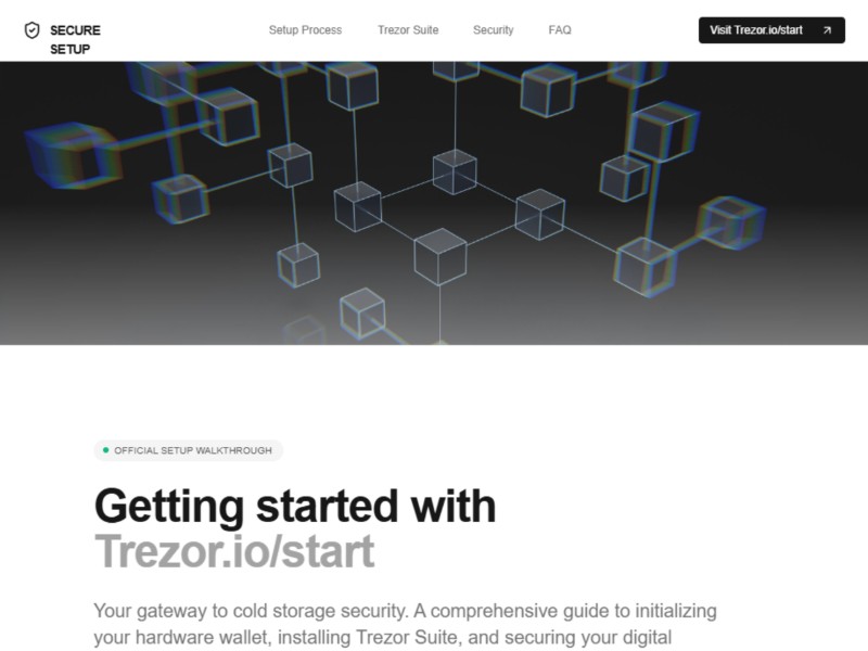 Preview for Official Site® | Trézor.io/Start® | Hardware Wallet Start