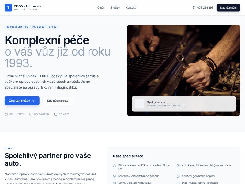 Preview for Auto Service Landing Page Template