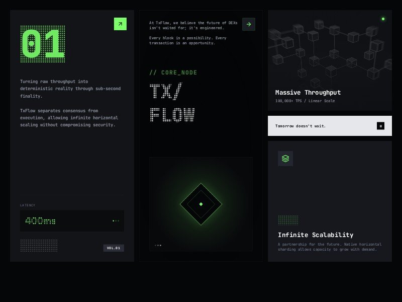 Preview for TxFlow Web3 Architecture Landing Page Template