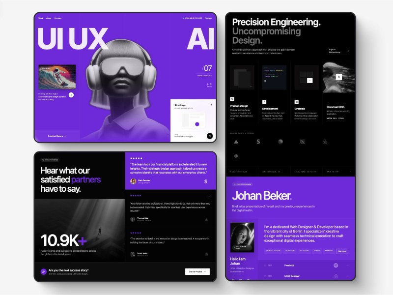 Preview for Designer Portfolio Website Template