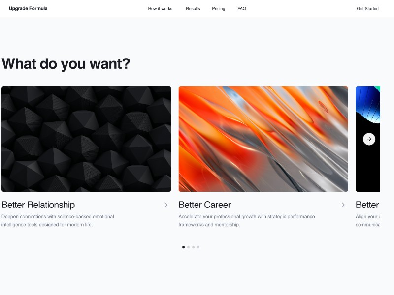 Preview for Upgrade Formula Carousel Landing Page Template