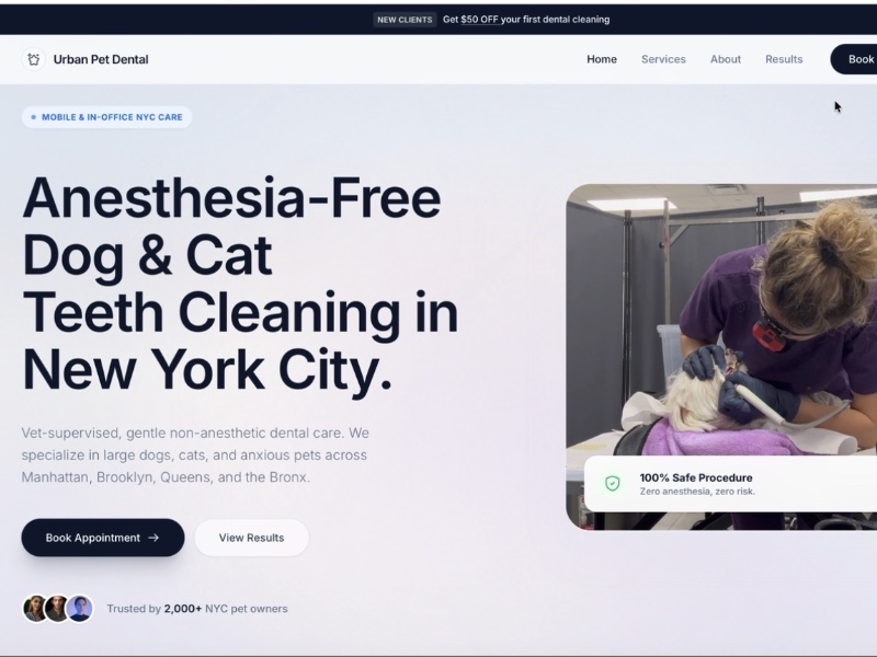 Preview for Safe Pet Dental Cleaning NYC | Urban Pet Dental 🦷