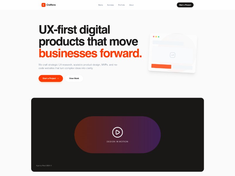 Preview for UX Agency Landing Page Template
