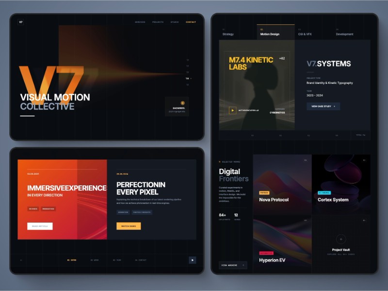 Preview for Motion Agency Portfolio Landing Page Template