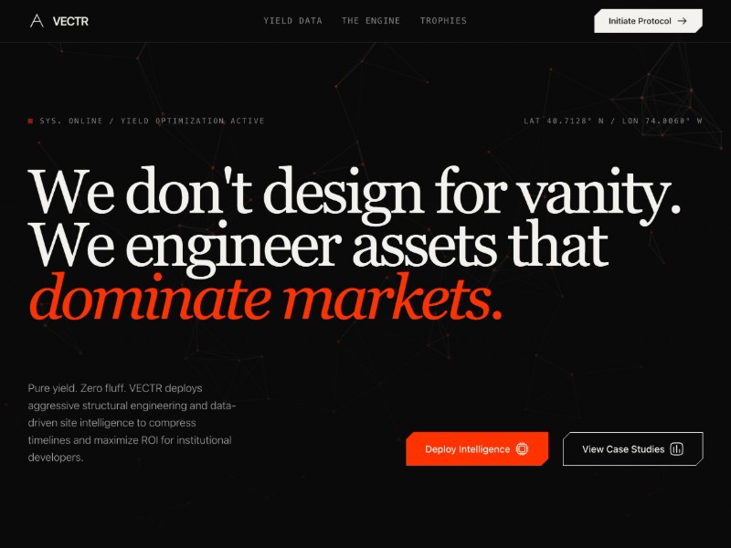 Preview for VECTR Structural Development Landing Page Template