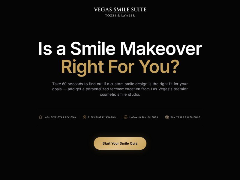 Preview for Cosmetic Dentistry Quiz Landing Page Template