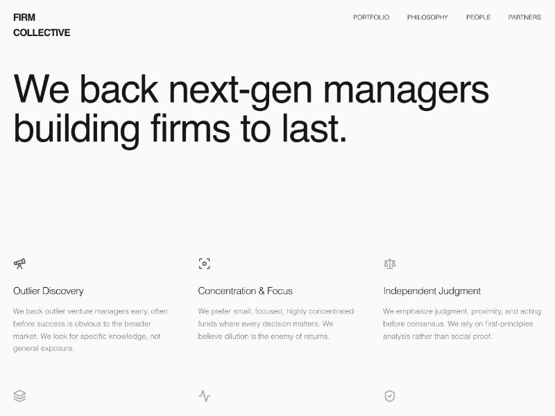 Preview for Venture Capital Firm Landing Page Template