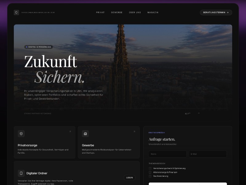 Preview for Insurance Broker Landing Page Template