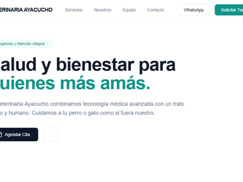 Preview for Veterinary Clinic Landing Page Template
