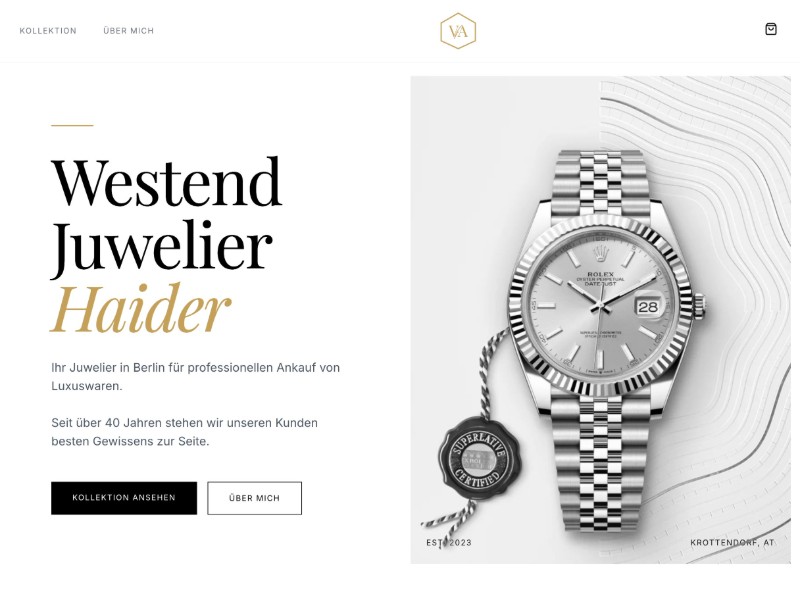 Preview for Luxury Jewelry E-commerce Template