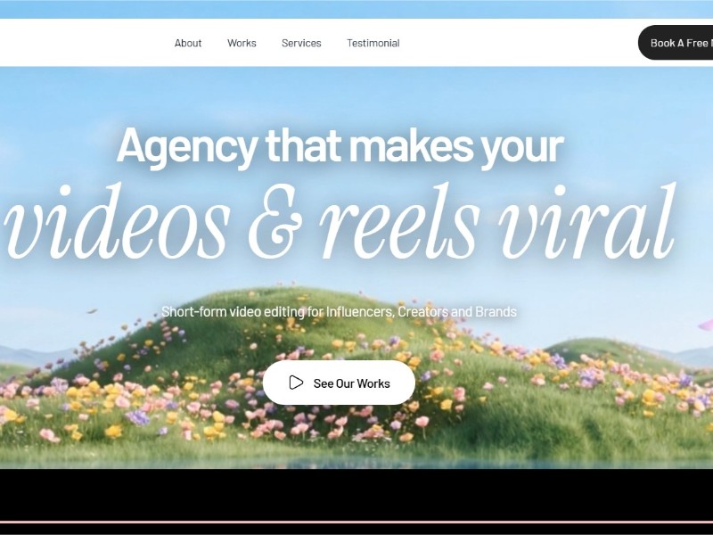 Preview for Video Editing Agency Landing Page Template