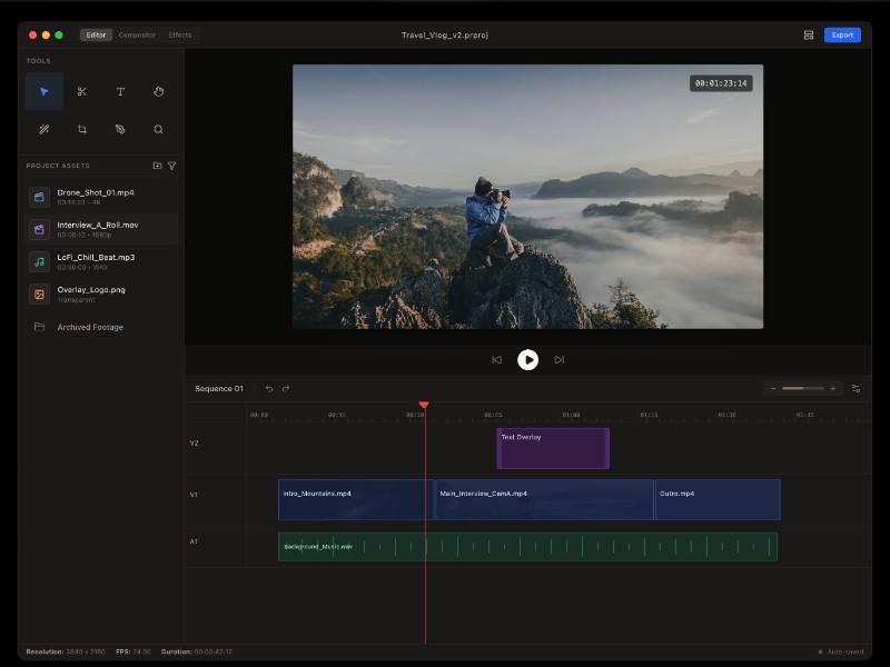 Preview for Video Editor Interface UI Template