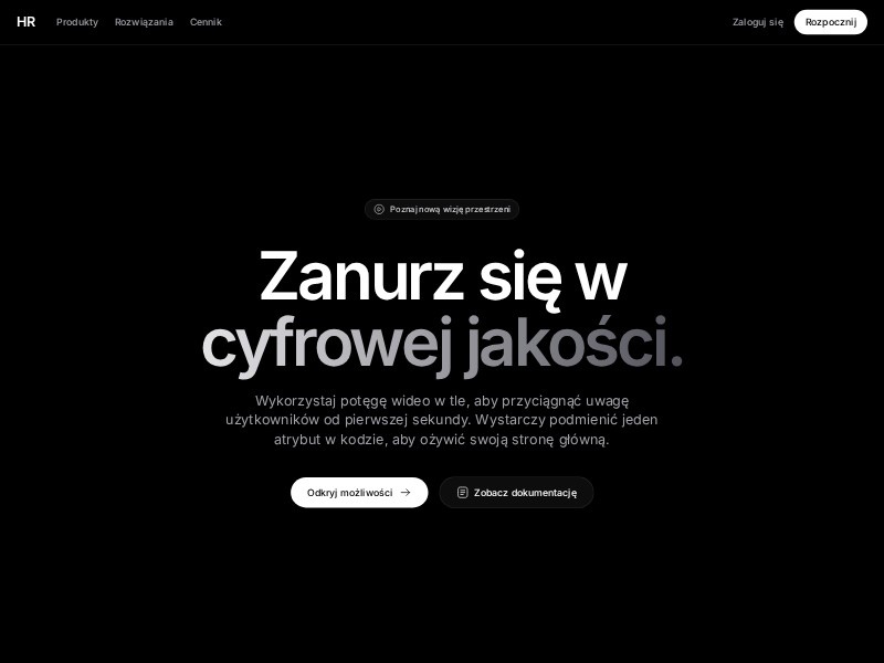 Preview for Video Hero Landing Page Template