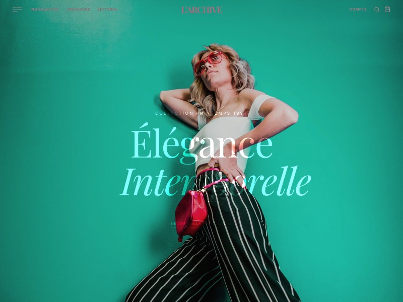 Preview for Vintage Fashion E-commerce Landing Page Template