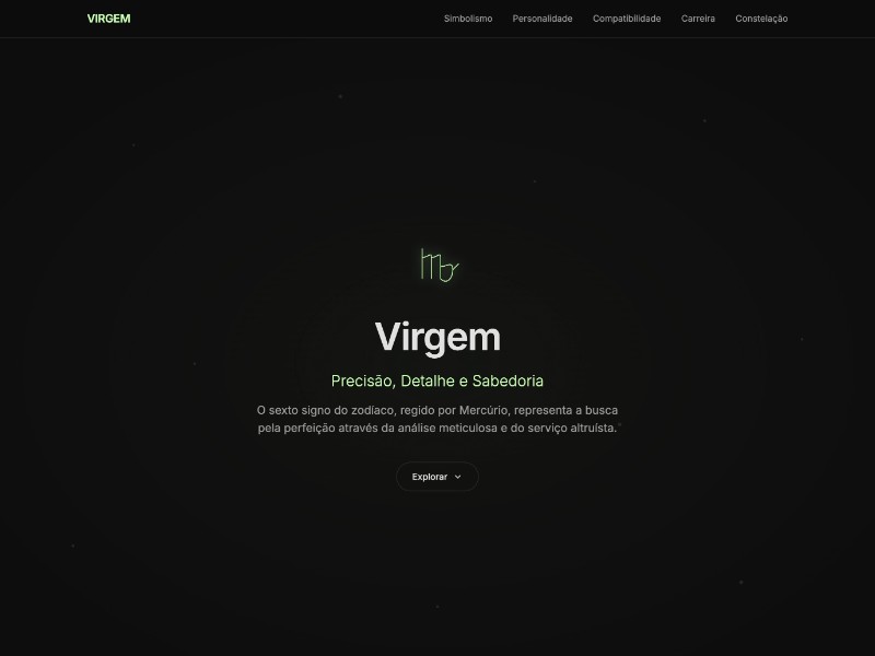 Preview for Virgem Astrology Landing Page Template