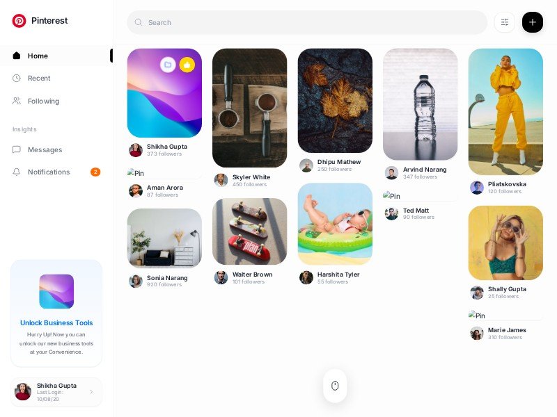 Preview for Visual Discovery Dashboard Template