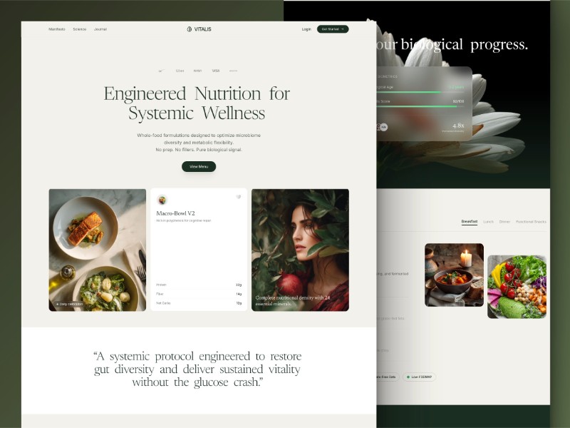 Preview for Vitalis Systemic Nutrition Landing Page Template