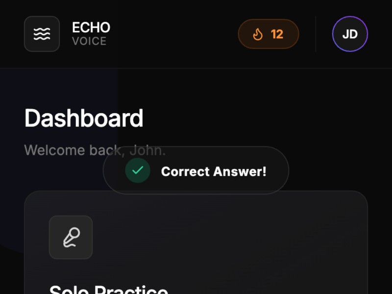 Preview for Voice Trivia Game UI Template