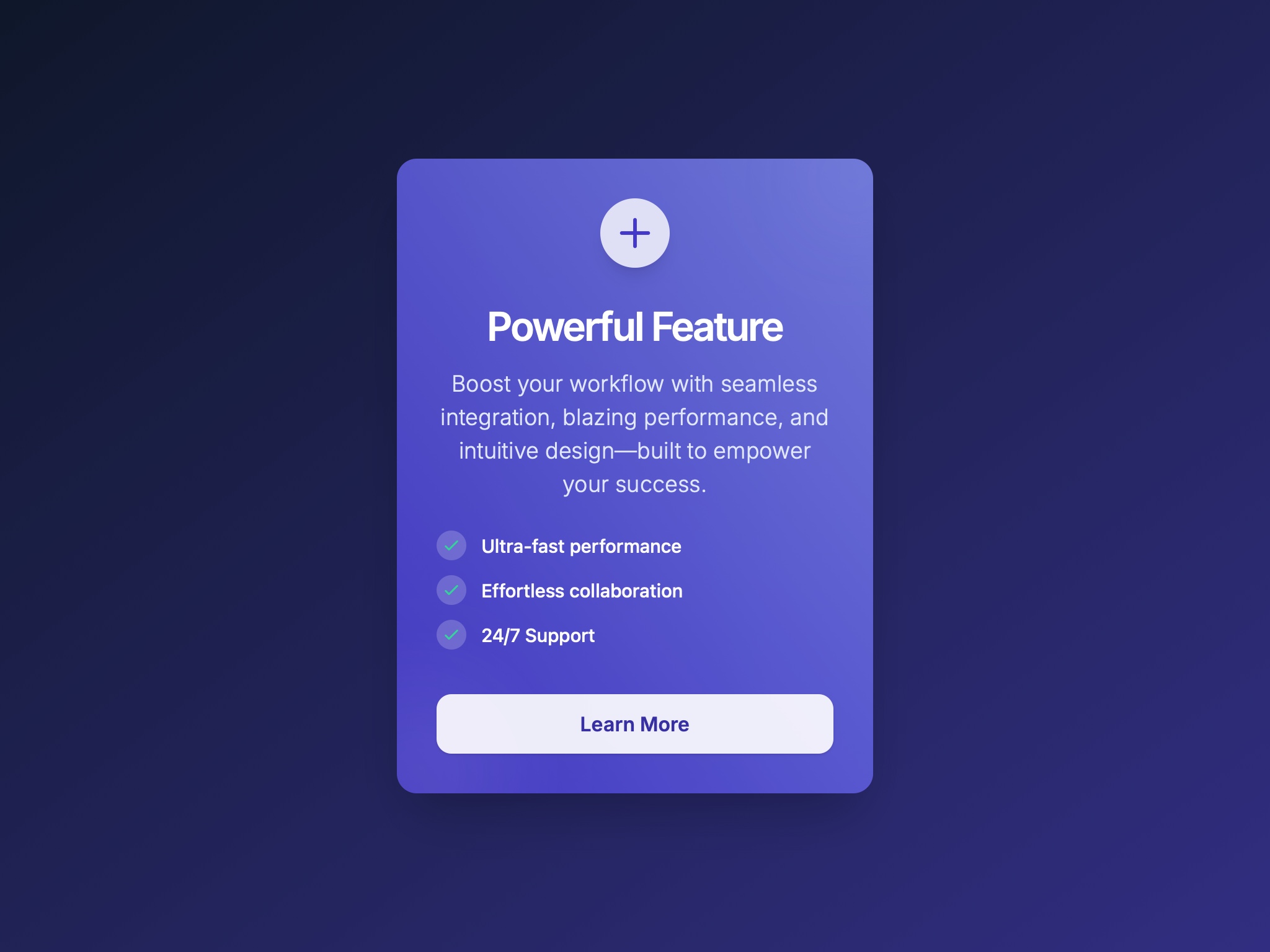 Preview for Feature Highlight Card UI