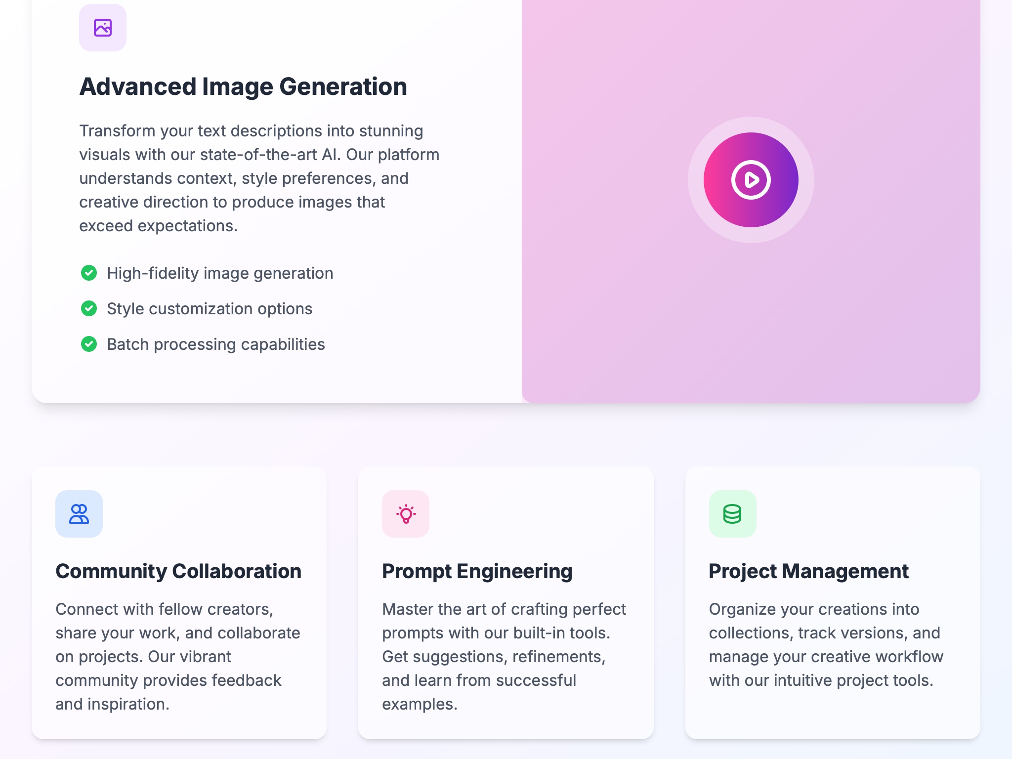Preview for Creative Features Showcase